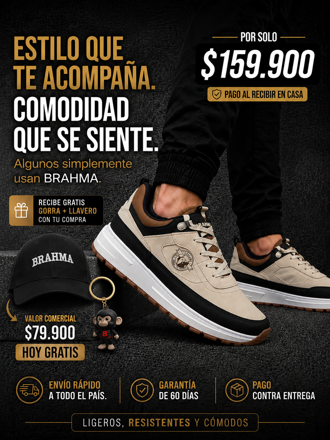 🔥 PROMO - Zapatos Brahma + Gorra Gratis 🎁