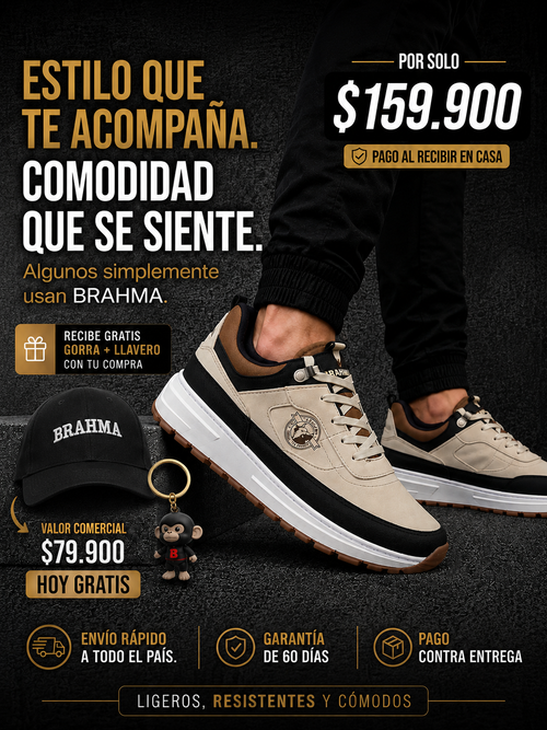 🔥 PROMO - Zapatos Brahma + Gorra Gratis 🎁